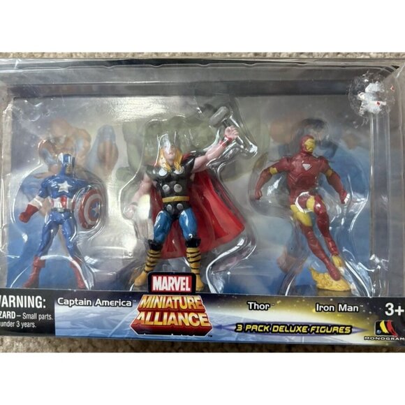 Marvel Miniature Alliance Monogram Captain America Thor and Ironman NIB - Picture 1 of 3